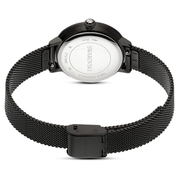 Certa watch, Metal bracelet, Black, Black finish - Swarovski, 5721560