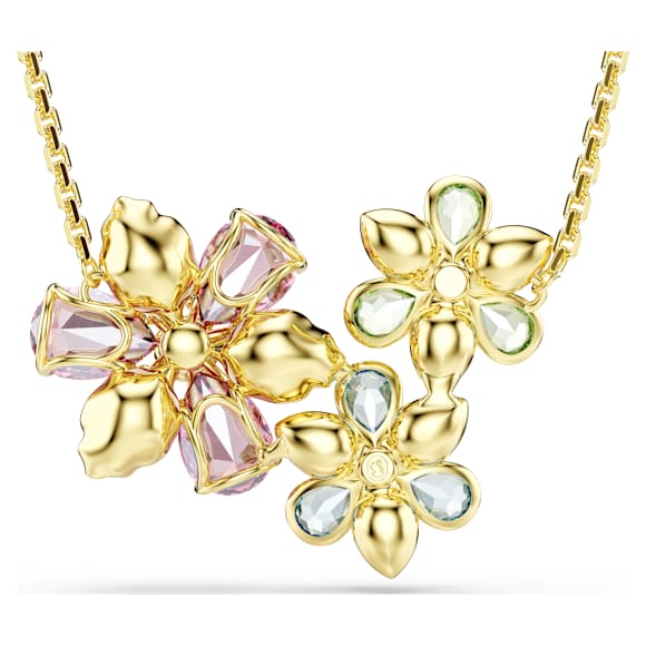 Colgante Idyllia, Tallas mixtas, Flor, Multicolor, Acabado en oro de 18 quilates - Swarovski, 5721668