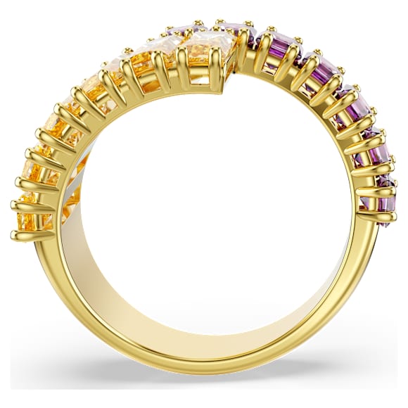 Matrix 戒指, 混合切割, 彩色, 镀金色调 - Swarovski, 5722450