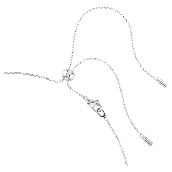 Matrix 束颈项链, 混合切割, 蓝色, 镀铑 - Swarovski, 5722464
