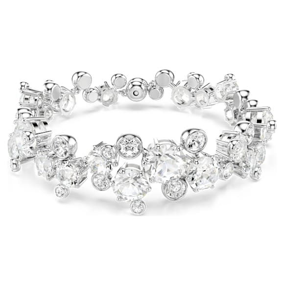 Zapestnica Constella, Mešani rezi, Bela, Prevleka iz rodija - Swarovski, 5722469