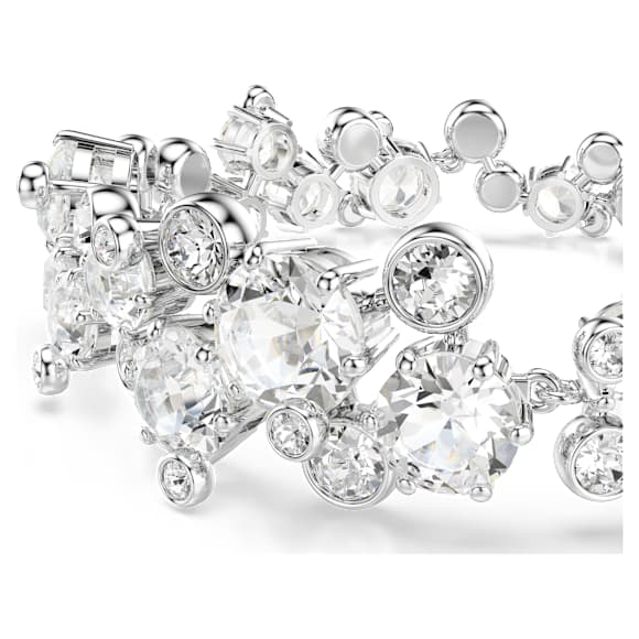 Zapestnica Constella, Mešani rezi, Bela, Prevleka iz rodija - Swarovski, 5722469