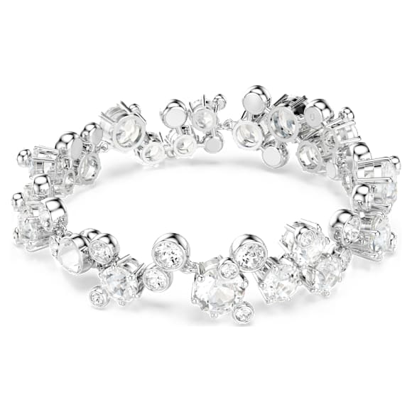 Zapestnica Constella, Mešani rezi, Bela, Prevleka iz rodija - Swarovski, 5722469