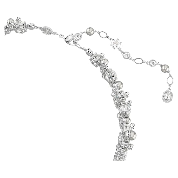 Ras-de-cou Constella, Perle de cristal, Taille ronde, Blanc, Métal rhodié - Swarovski, 5722471