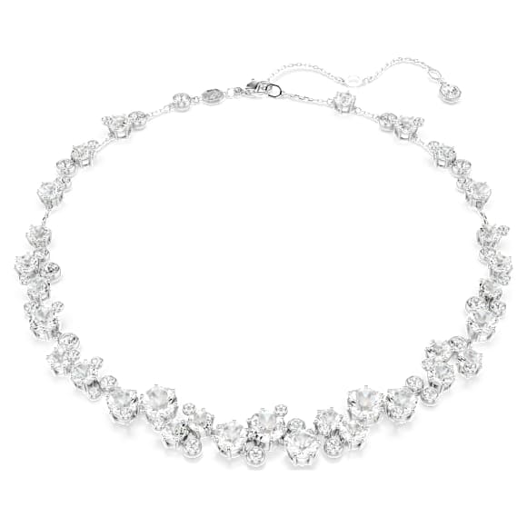 Verižica Constella, Okrogli rez, Bela, Prevleka iz rodija - Swarovski, 5722472