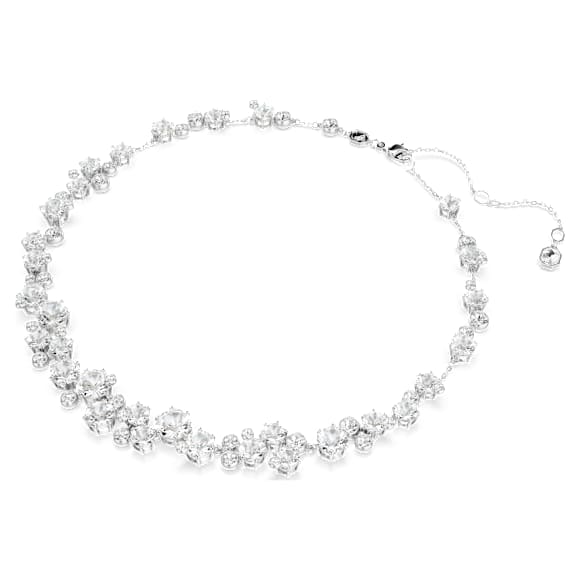 Verižica Constella, Okrogli rez, Bela, Prevleka iz rodija - Swarovski, 5722472