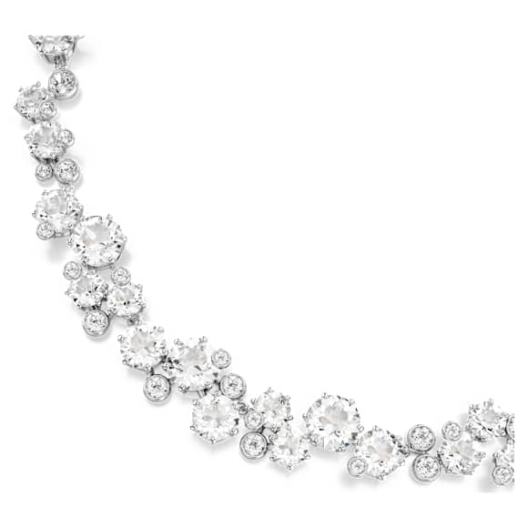 Verižica Constella, Okrogli rez, Bela, Prevleka iz rodija - Swarovski, 5722472