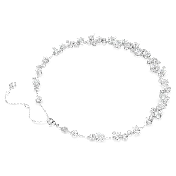 Verižica Constella, Okrogli rez, Bela, Prevleka iz rodija - Swarovski, 5722472