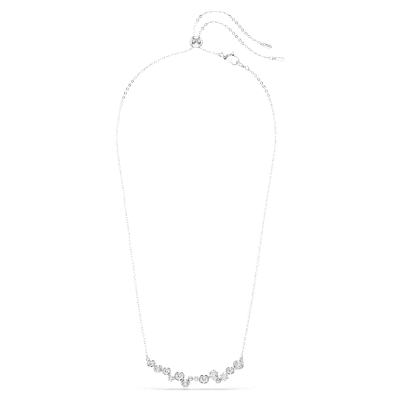 Constella necklace, Mixed cuts, White, Rhodium plated - Swarovski, 5722473