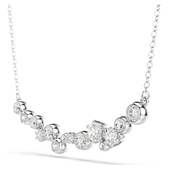 Constella necklace, Mixed cuts, White, Rhodium plated - Swarovski, 5722473