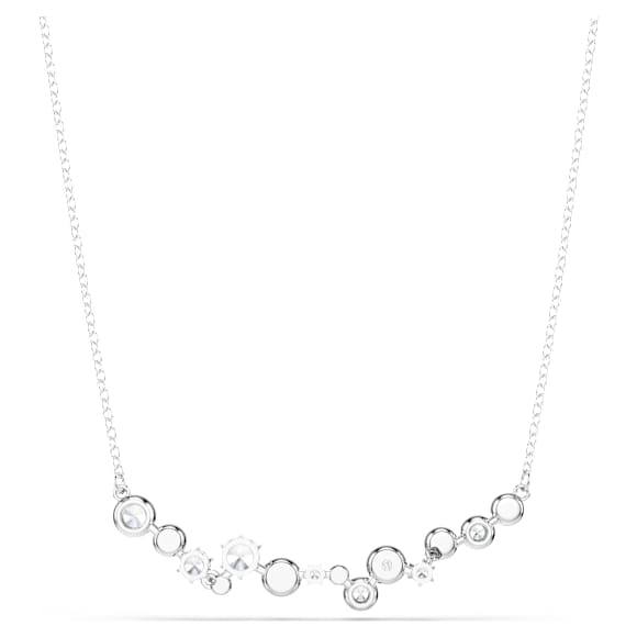 Constella necklace, Mixed cuts, White, Rhodium plated - Swarovski, 5722473