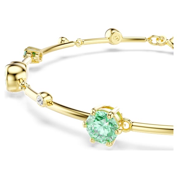 Pulseira Constella, Combinação de lapidações, Verde, Acabamento em ouro de 18 quilates - Swarovski, 5722478