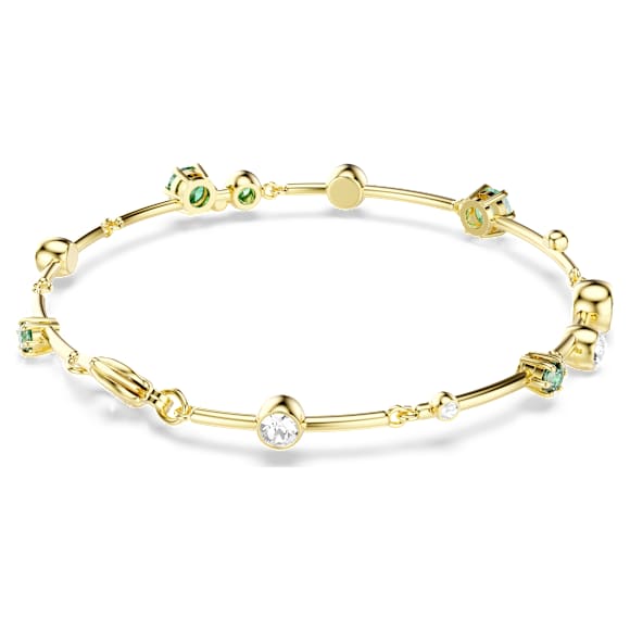 Bransoletka Constella, Szlify różnorodne, Zielona, Wykończenie z 18-karatowego złota - Swarovski, 5722478