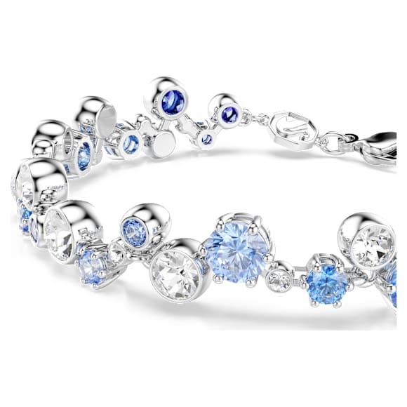 Constella bracelet, Mixed cuts, Blue, Rhodium plated - Swarovski, 5722479