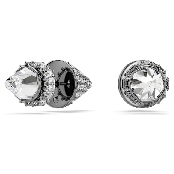 Sublima stud earrings, Spike, White, Ruthenium plated - Swarovski, 5723185