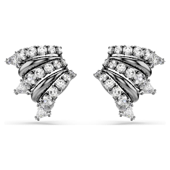 Sublima ear cuffs, White, Ruthenium plated - Swarovski, 5723186