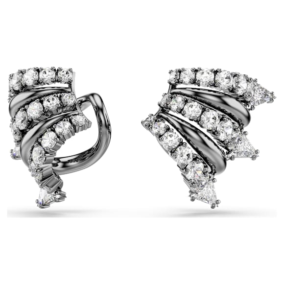 Sublima ear cuffs, White, Ruthenium plated - Swarovski, 5723186