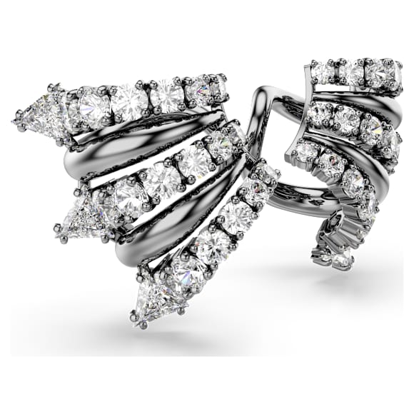 Sublima ear cuffs, White, Ruthenium plated - Swarovski, 5723186