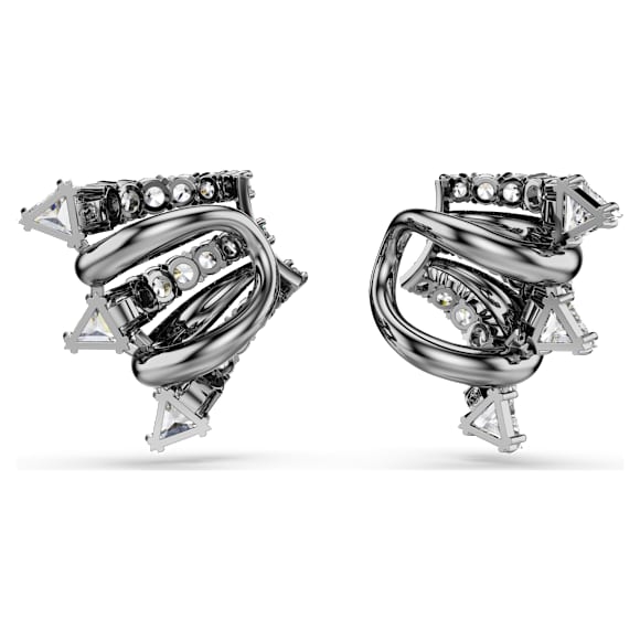 Sublima ear cuffs, White, Ruthenium plated - Swarovski, 5723186