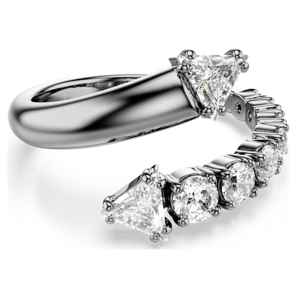 Sublima 오픈 링, 믹스 컷, 화이트, 루테늄 플래팅 - Swarovski, 5723190