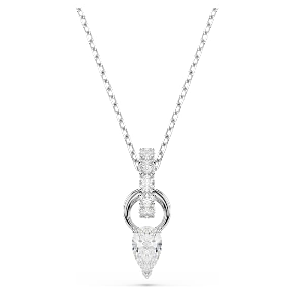 Mesmera set, Pear cut, Round cut, White, Rhodium plated - Swarovski, 5723197