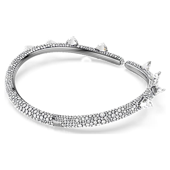 Sublima choker, White, Ruthenium plated - Swarovski, 5723286