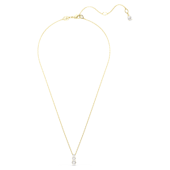 Stilla Attract ペンダント, ラウンドカット, ホワイト, ゴールドトーン・プレーティング - Swarovski, 5723298