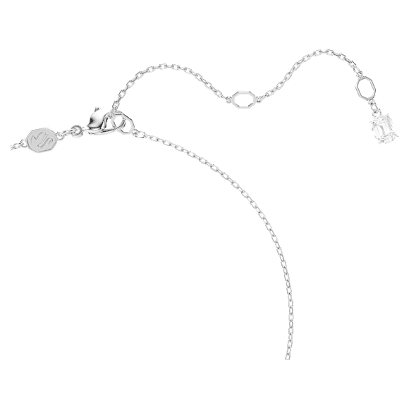 Swan pendant, Swan, White, Rhodium plated - Swarovski, 5723387