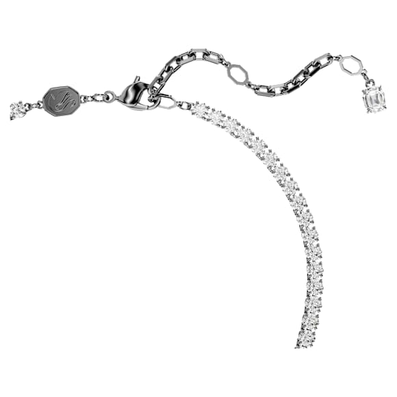Swan pendant and brooch, Swan, White, Ruthenium plated - Swarovski, 5723411