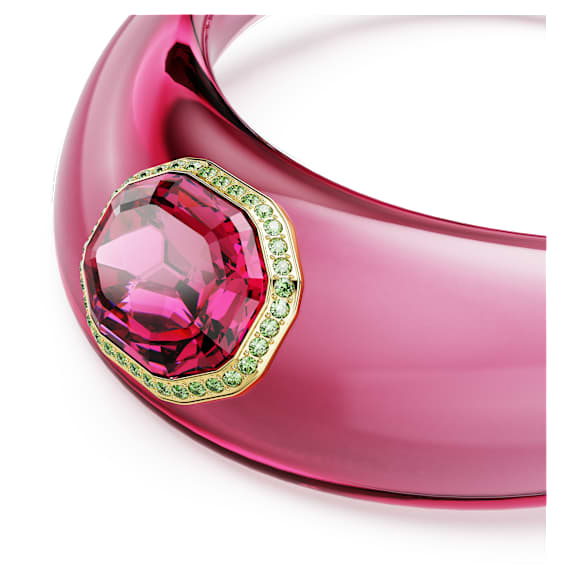 Choker, Octagon cut, Pavé, Pink, Gold-tone plated - Swarovski, 5723509