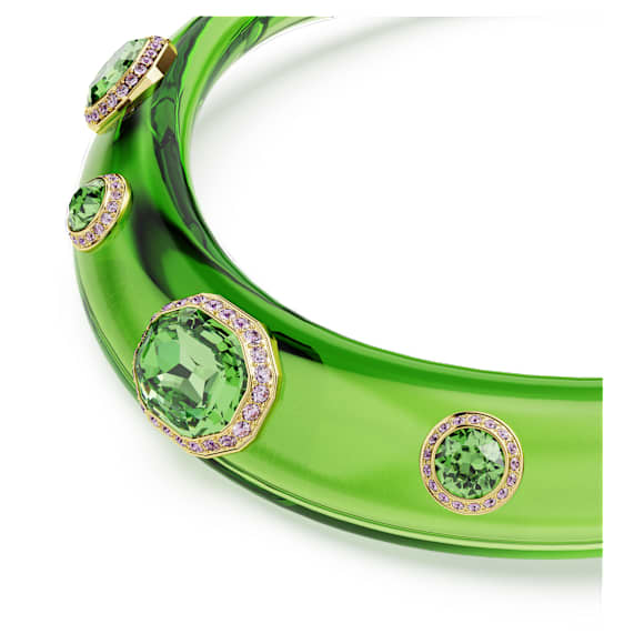 Choker, Mixed cuts, Green, Gold-tone plated - Swarovski, 5723510