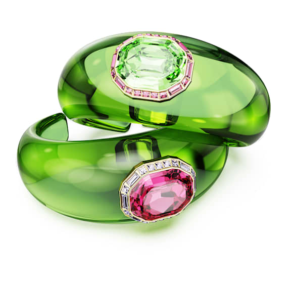 Bracelete Dulcis, Conjunto (2), Lapidação octogonal, Pavé, Multicor, Lacado a dourado - Swarovski, 5723515