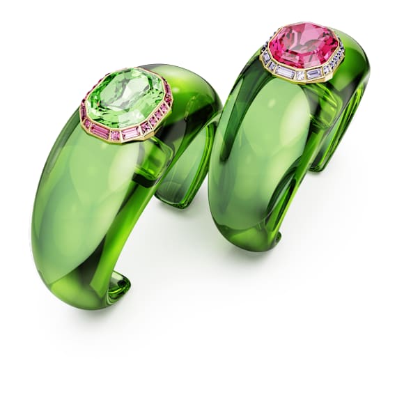 Bracelete Dulcis, Conjunto (2), Lapidação octogonal, Pavé, Multicor, Lacado a dourado - Swarovski, 5723515