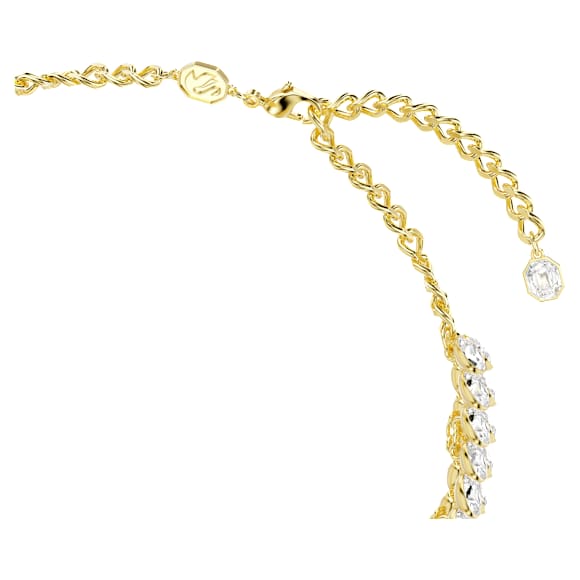 Ovratnica Idyllia, Ovalni rez, Bela, PVD zlatega odtenka - Swarovski, 5723541