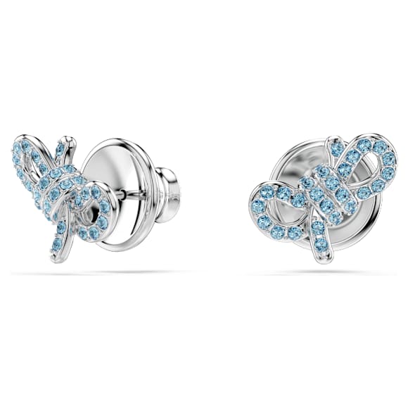 Lifelong Bow 套裝, 蝴蝶結, 藍色, 鍍白金色| Swarovski