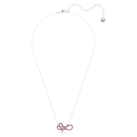 Pandantiv Lifelong Bow, Fundă, Roz, Placat cu rodiu - Swarovski, 5723556
