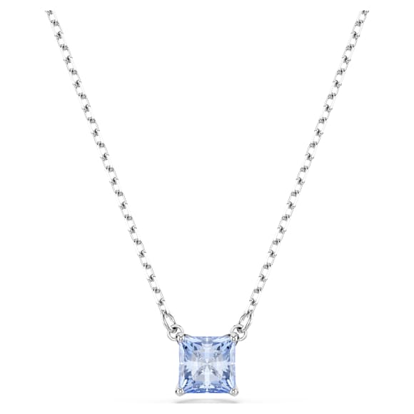 Matrix pendant, Square cut, Blue, Rhodium plated - Swarovski, 5723568