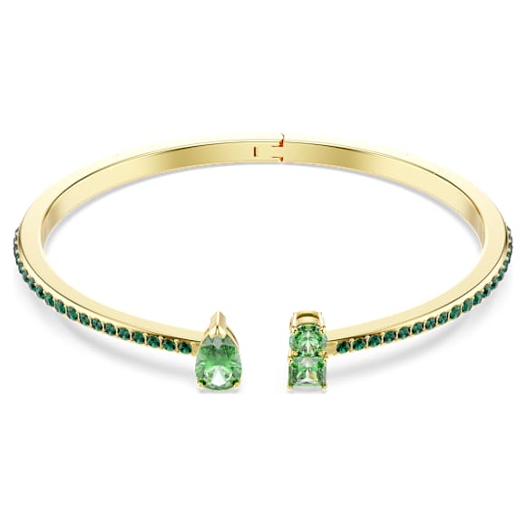 Brățară Matrix, Tăieturi mixte, Verde, Placat cu auriu - Swarovski, 5723576