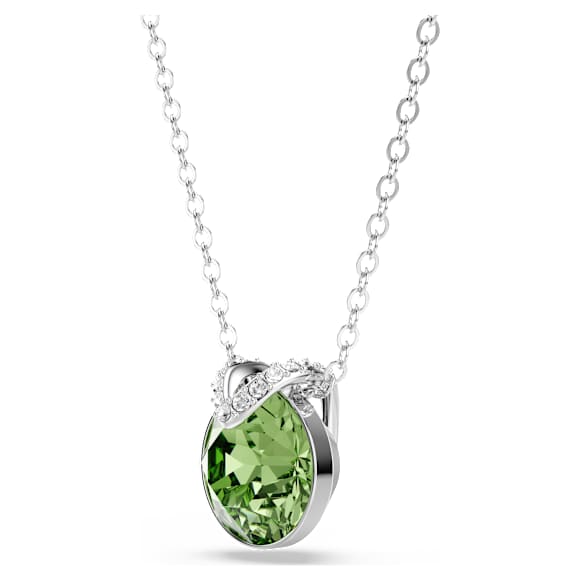 Přívěsek Bella V, Kulatý výbrus, Zelená, Pokoveno rhodiem - Swarovski, 5724285