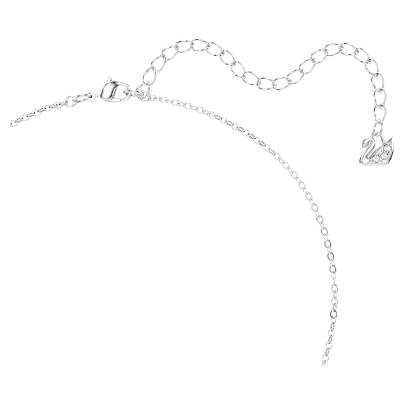 Bella V pendant, Round cut, Blue, Rhodium plated - Swarovski, 5724286
