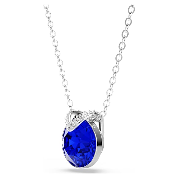 Pingente Bella V, Lapidação redonda, Azul, Lacado a ródio - Swarovski, 5724286