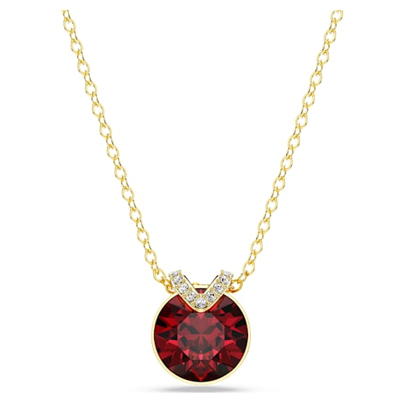 Colgante Bella V, Talla redonda, Rojo, Baño tono oro - Swarovski, 5724287