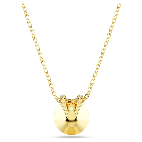 Bella V pendant, Round cut, Red, Gold-tone plated - Swarovski, 5724287