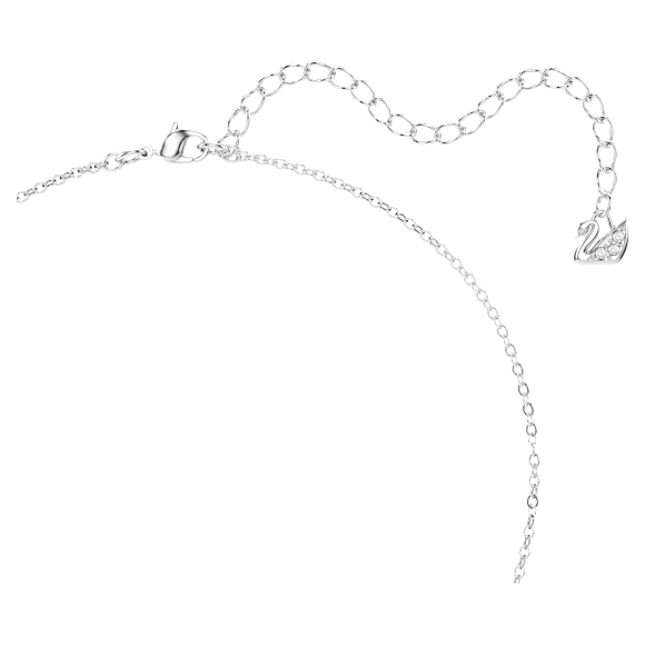 Bella V pendant, Round cut, Pink, Rhodium plated - Swarovski, 5724289