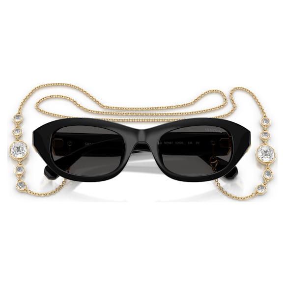 แว่นกันแดด, ทรงหมอน, ดำ - Swarovski, 5724502