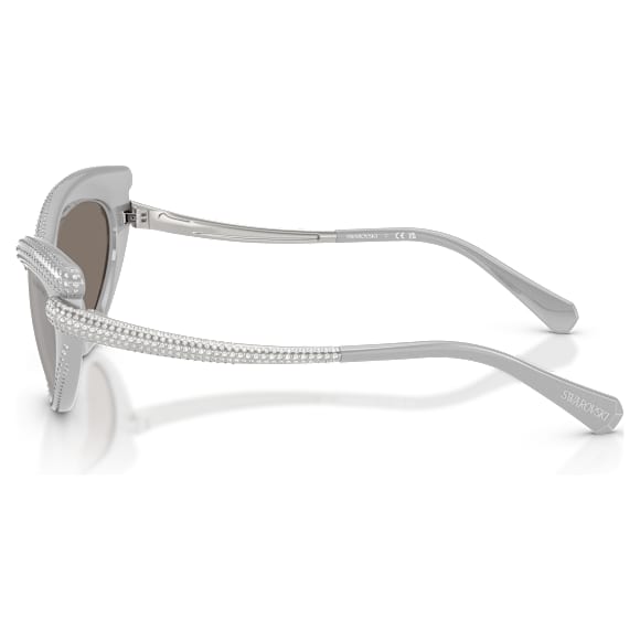 Sunglasses, Cat-Eye shape, Silver Tone - Swarovski, 5724505