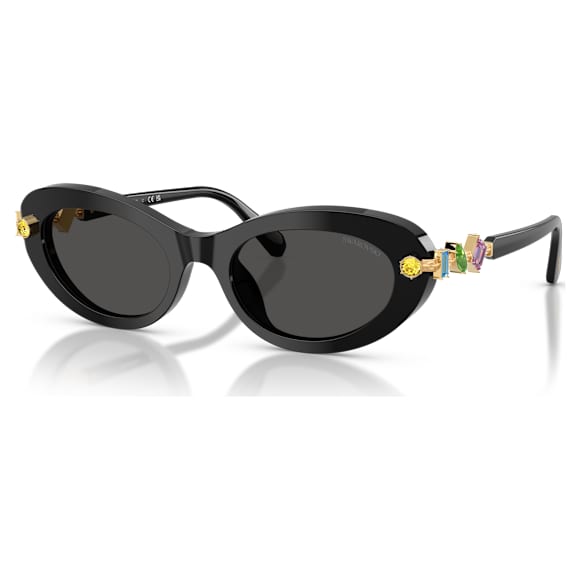 Sunglasses, Oval shape, Black - Swarovski, 5724507