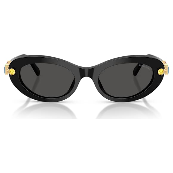 Sunglasses, Oval shape, Black - Swarovski, 5724507