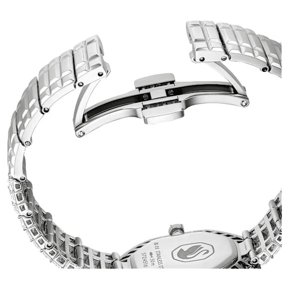 Matrix Octagon ウォッチ, バゲット・カット, メタルブレスレット, シルバー系, ステンレス鋼 - Swarovski, 5724516