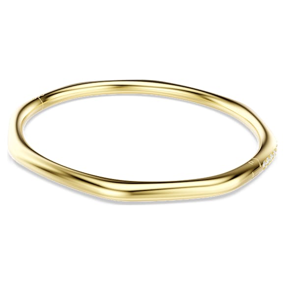 Pevný náramek Dextera, Osmihranný tvar, Kulatý výbrus, Bílý, Povrchová úprava z 18k zlata - Swarovski, 5724580